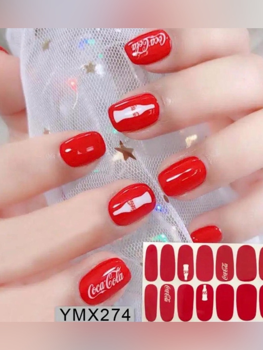 $2 Coke Nail sticker wraps $2 WITH ANY $10 ORDER OR MORE